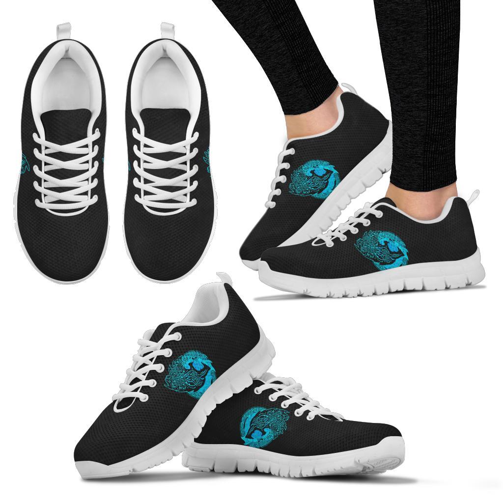 Viking Sneakers - Fenrir Wolf Cyan RLT12 - Wonder Print Shop