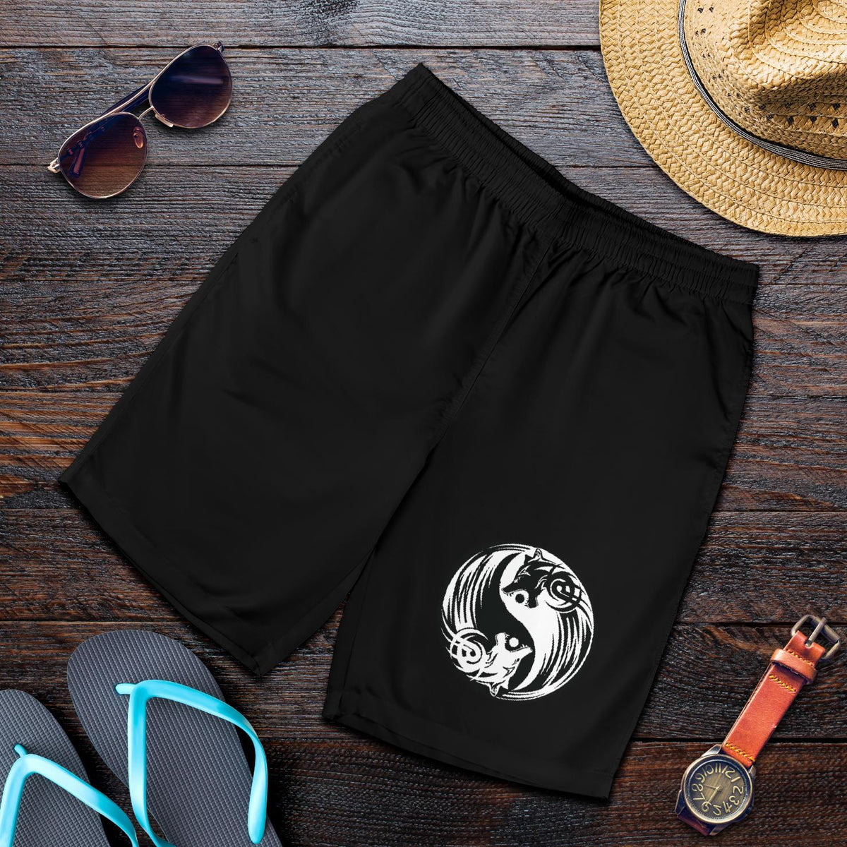 viking-bomber-mens-shorts-ying-yang-wolf
