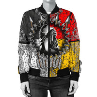 Chief Arrow Native American Women's Bomber Jacket LT10 - Wonder Print Shop