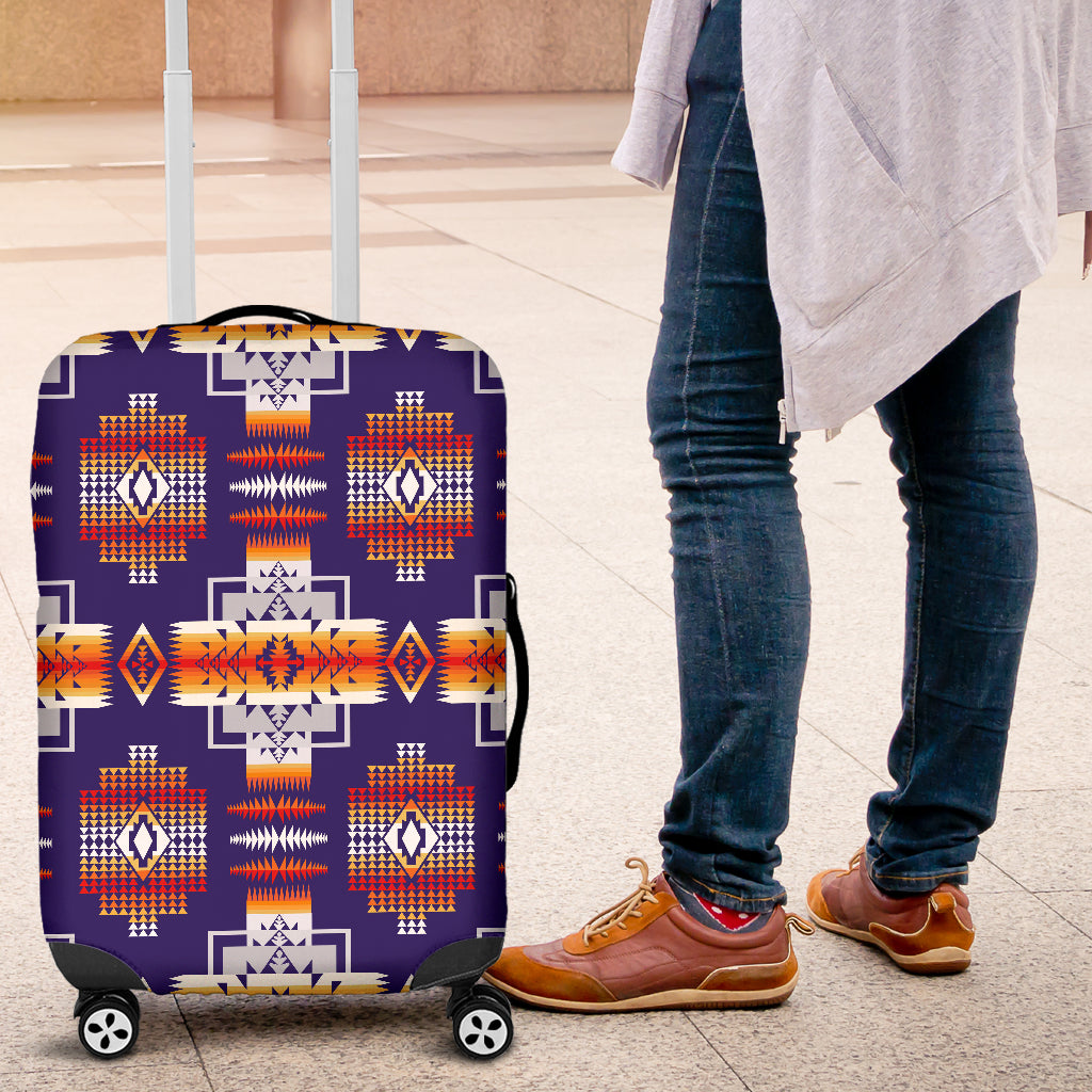 Purple Pattern Native American Luggage Covers LT10 - Wonder Print Shop