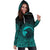 Viking Hoodie Dress, Ethnic Odin Raven Cyan RLT12 - Wonder Print Shop