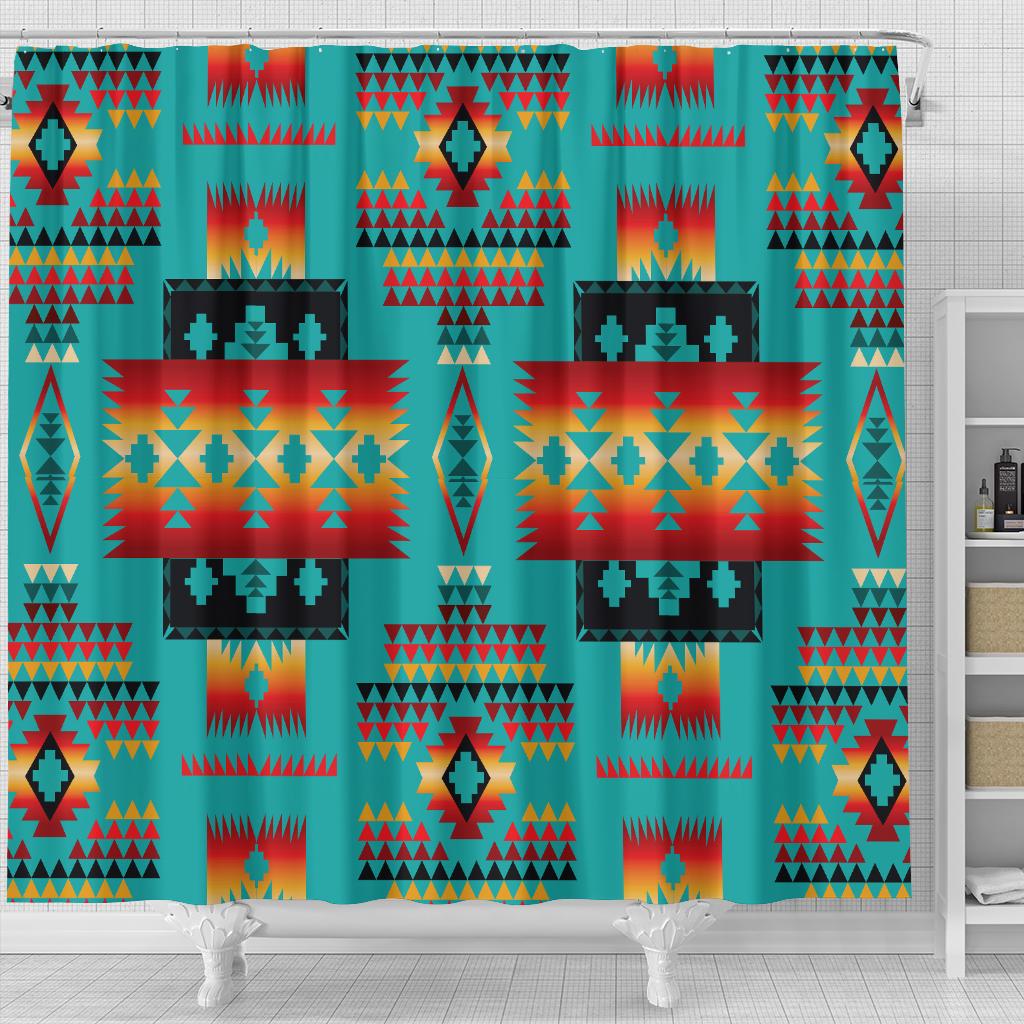 blue-native-tribes-pattern-native-american-shower-curtain