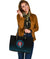 Viking Large Leather Tote Raven Celtic Cyan RLT12 - Wonder Print Shop