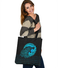 viking-tote-bag-fenrir-wolf-cyan