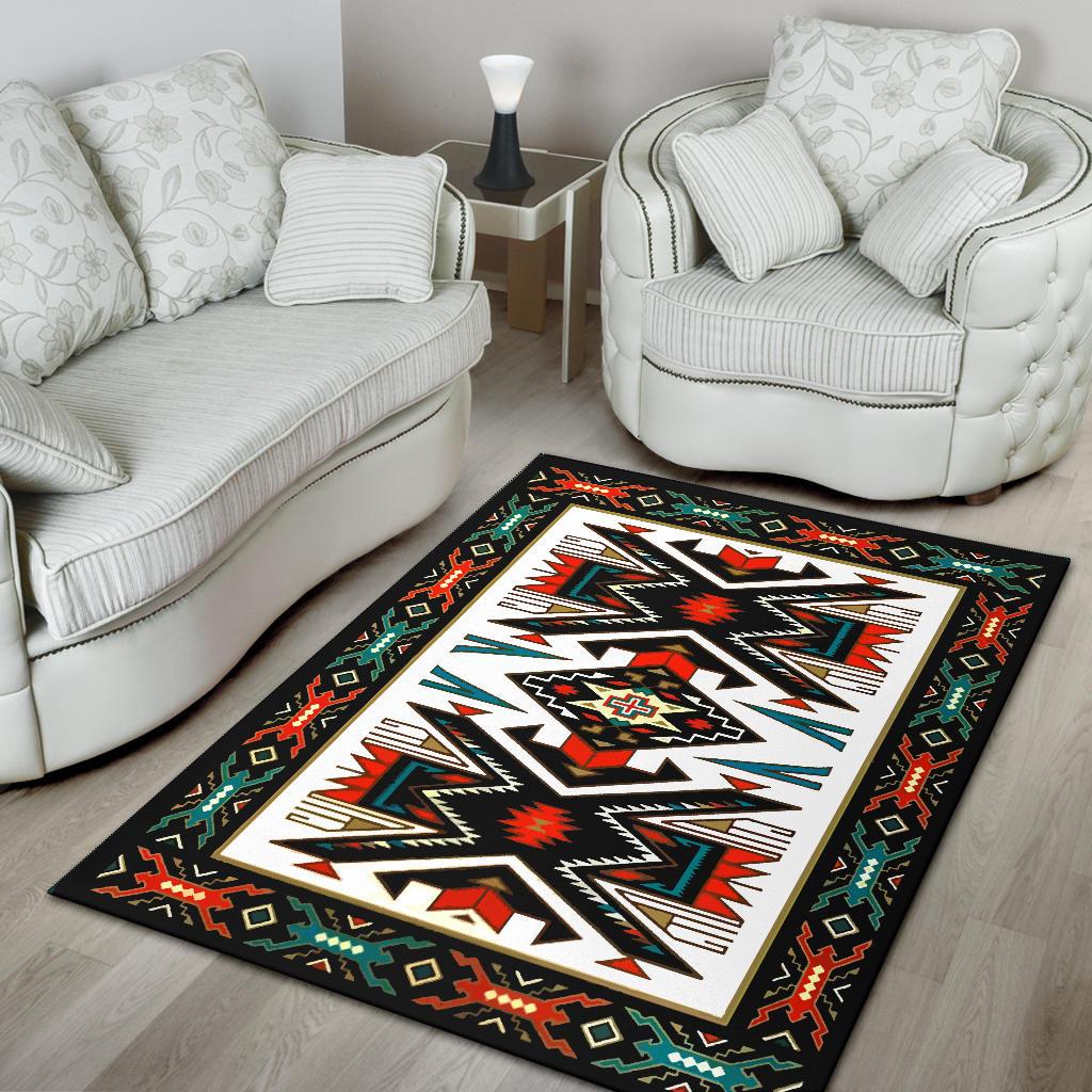Tribe Coloful Design Native American Area Rug LT10 - Wonder Print Shop