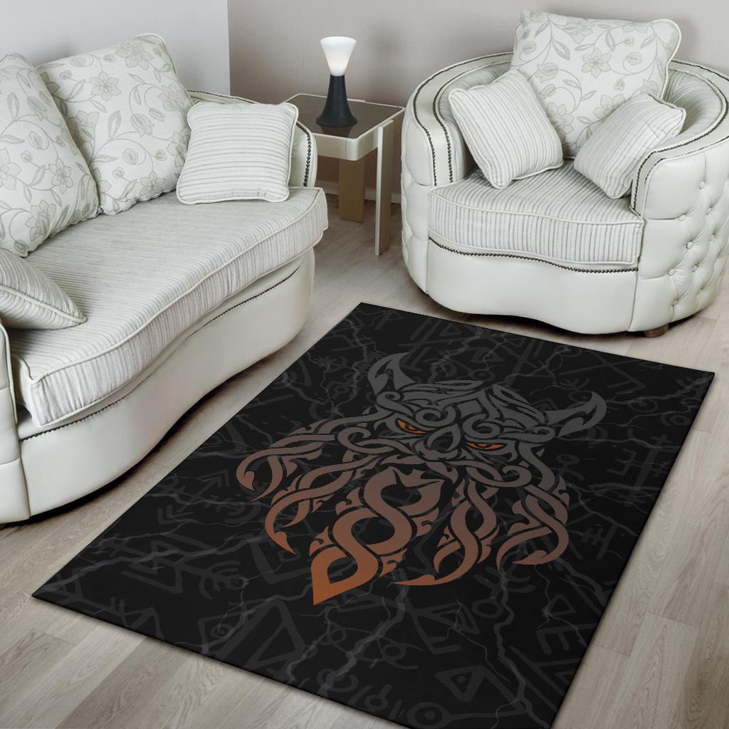 Viking Area Rug, Odin God Furthark Tattoo Special RLT12 - Wonder Print Shop