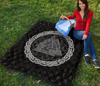 Viking Triple Horn Odin Premium Quilt RLT12 - Wonder Print Shop