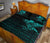 Viking Quilt Bed Set - The Raven Of Odin Rune Cyan RLT12 - Wonder Print Shop