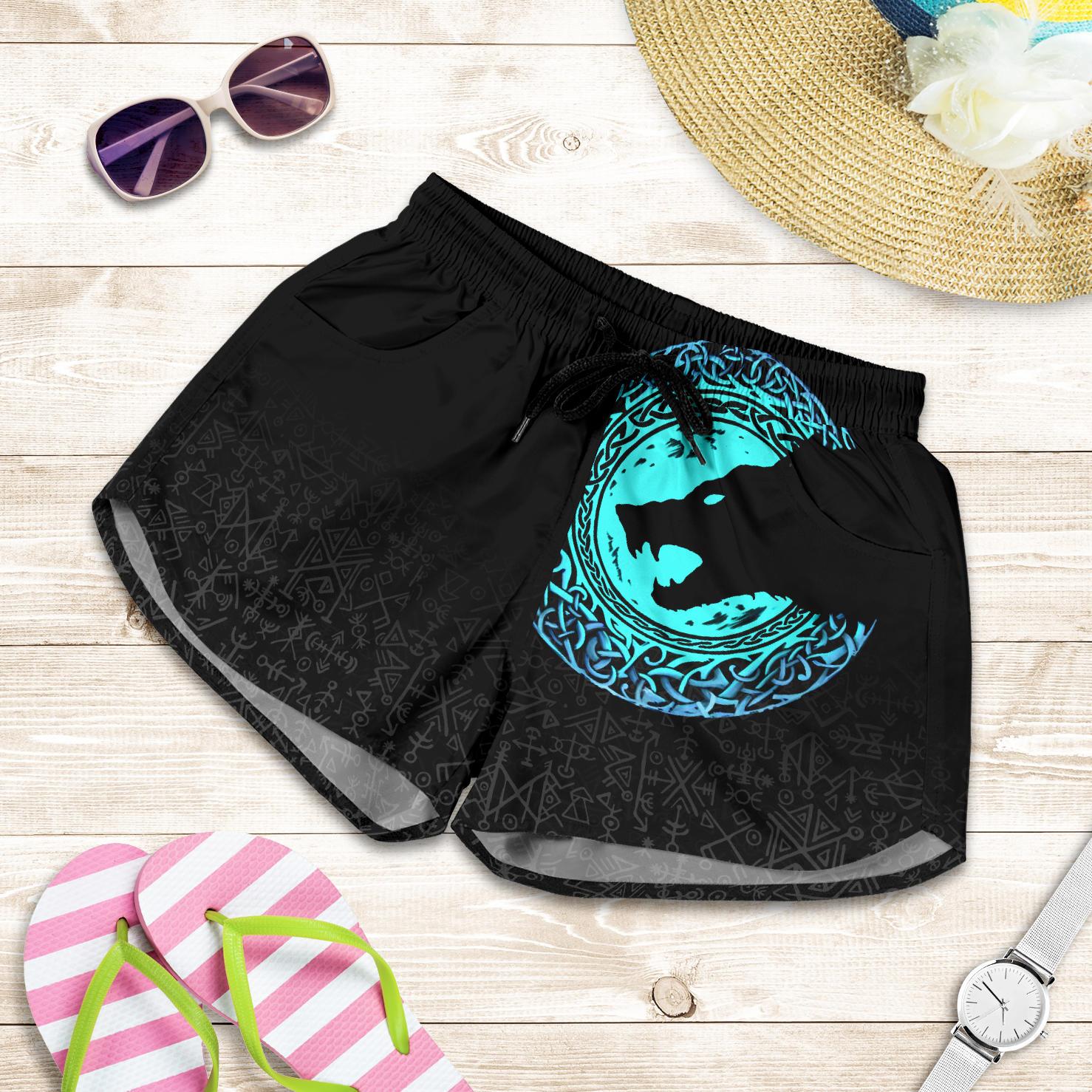 viking-womens-shorts-fenrir-norse-wolf