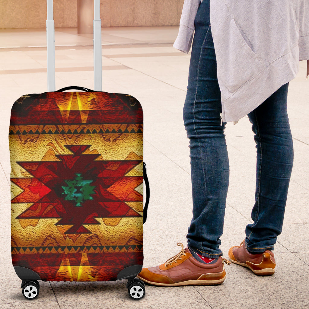 United Tribes Brown Design Native American Luggage Covers LT10 - Wonder Print Shop