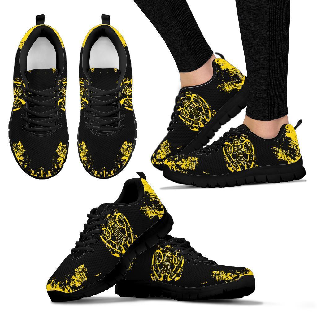 Viking Sneakers, Loki Bound Triskele Rune Gold RLT12 - Wonder Print Shop