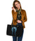 Viking Large Leather Tote Bag, Fenrir Viking Wolf and Moon RLT12 - Wonder Print Shop