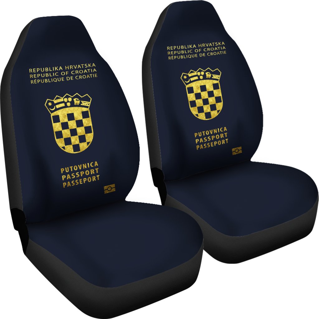 Croatia Car Seat Cover - Croatia Passport - Wonder Print Shop