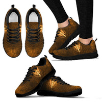 Viking Sneakers Gold Spear Of The God Odin - Gungnir and Two Gold Ravens RLT12 - Wonder Print Shop