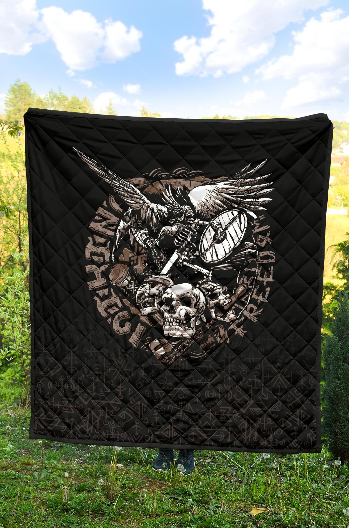 Viking Warrior Tattoo Odin Premium Quilt RLT12 - Wonder Print Shop