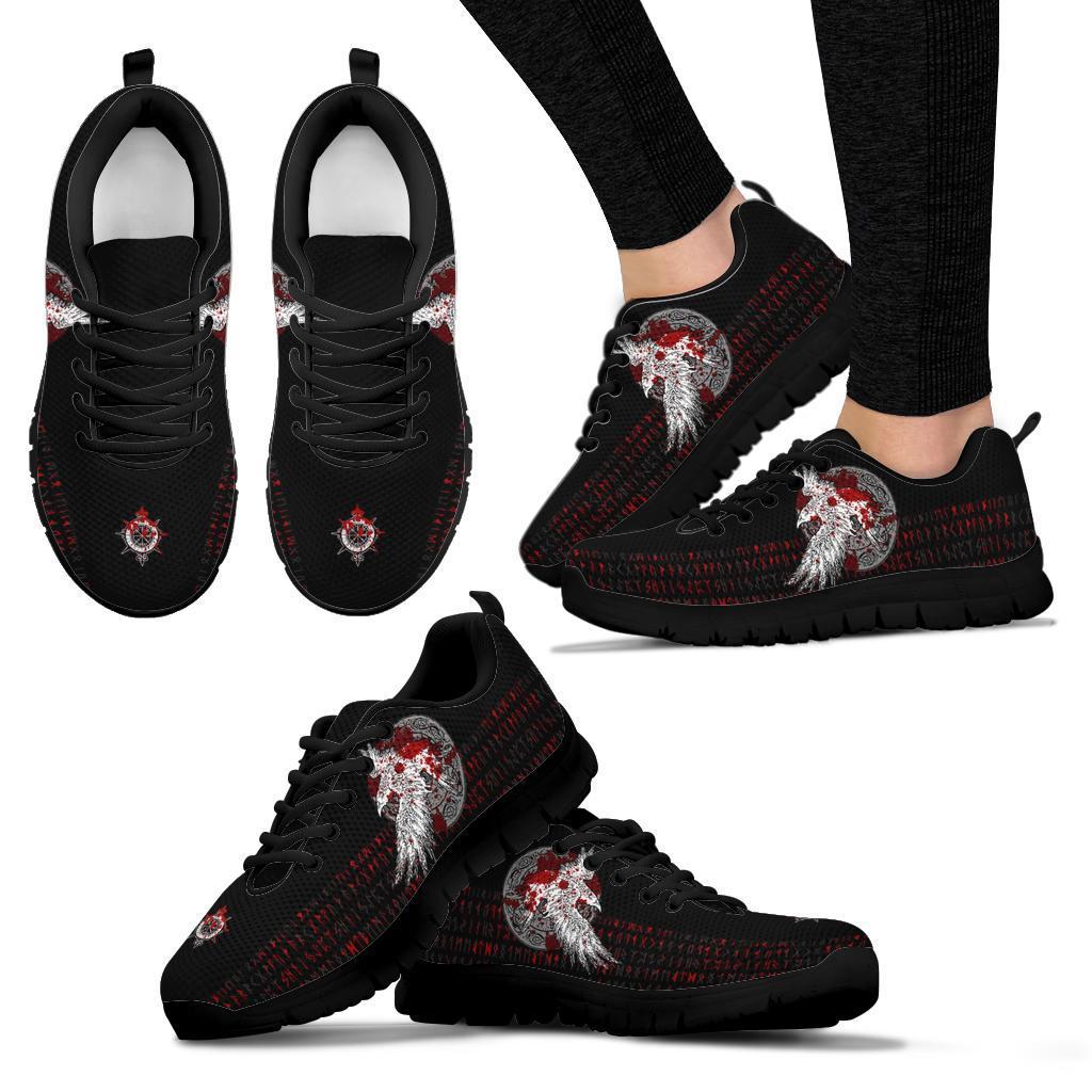 Viking Sneakers - Mystical Raven Tattoo Blood RLT12 - Wonder Print Shop