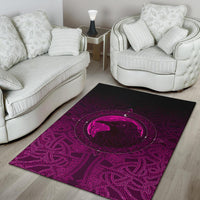 Viking Area Rug, Ethnic Odin Raven Pink RLT12 - Wonder Print Shop