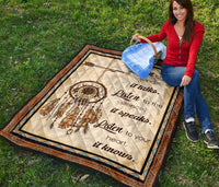 Native American Listen To The Wind It Talks Premium Quilt LT10 - Wonder Print Shop