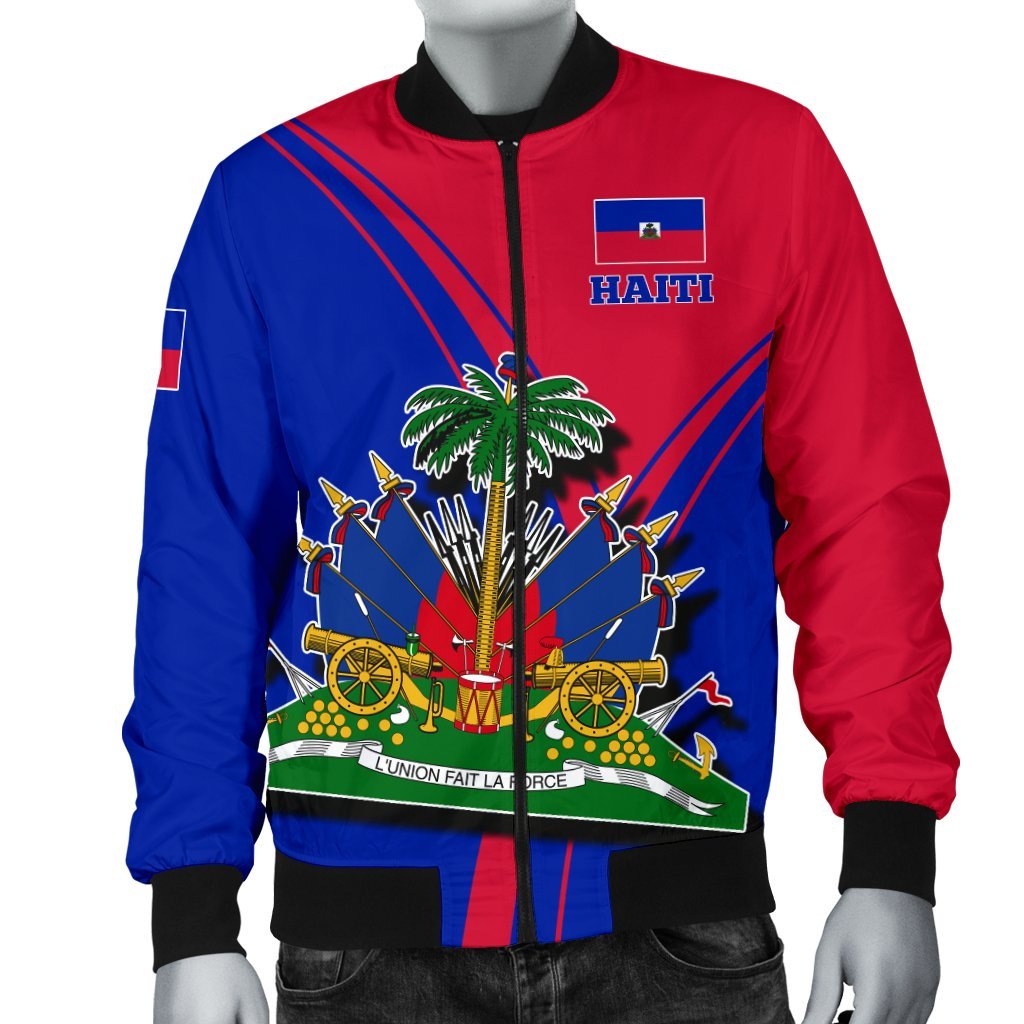 Haiti Men's Bomber Jacket - Haitian Pride - Wonder Print Shop