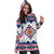 Pink Pattern Native American Hoodie Dress LT10 - Wonder Print Shop