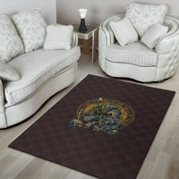 Viking Area Rug Warrior Viking Shield Skull RLT12 - Wonder Print Shop