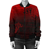 Viking Women's Bomber Jacket, Skoll and Hati RLT12 - Wonder Print Shop
