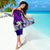 Kanaka Maoli Hawaiian Sarong, Polynesian Pineapple Banana Leaves Turtle Tattoo Purple - Wonder Print Shop