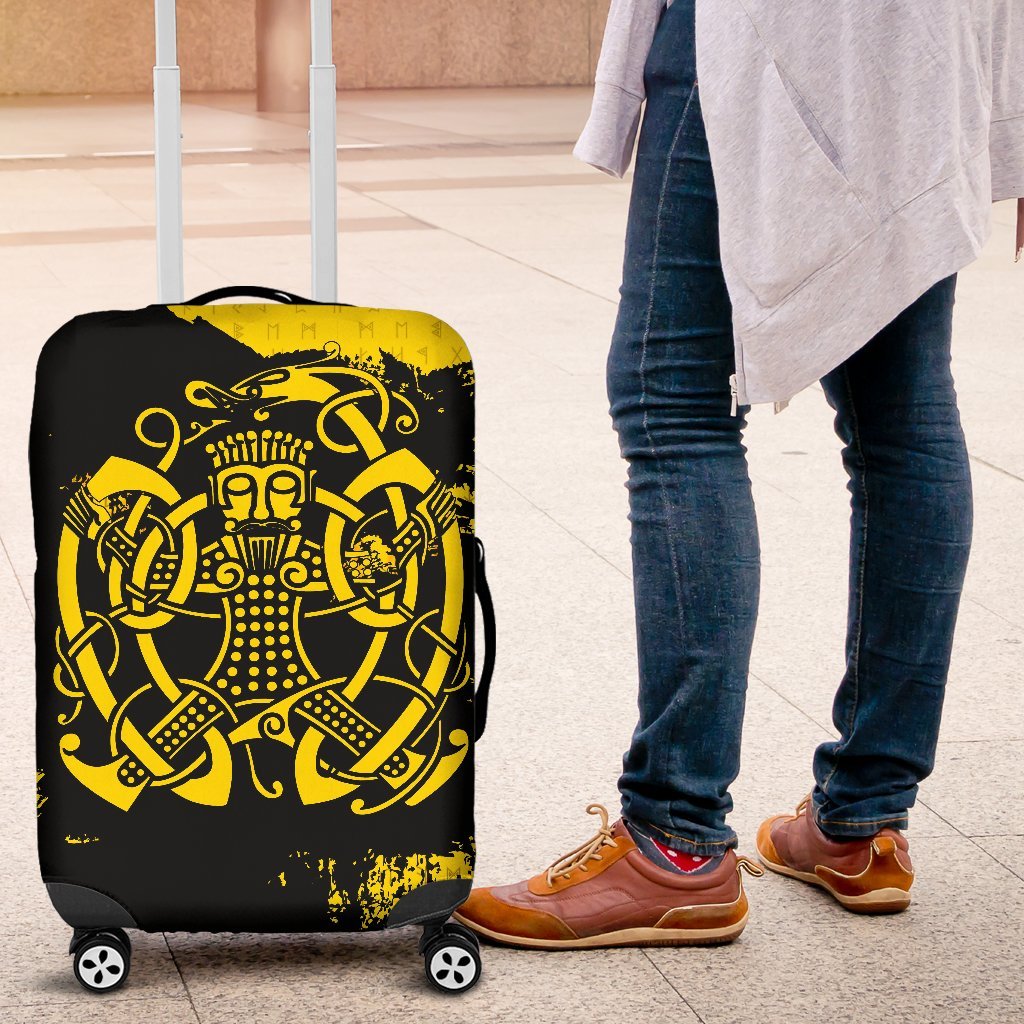 Viking Luggage Covers, Loki Bound Triskele Rune Gold RLT12 - Wonder Print Shop