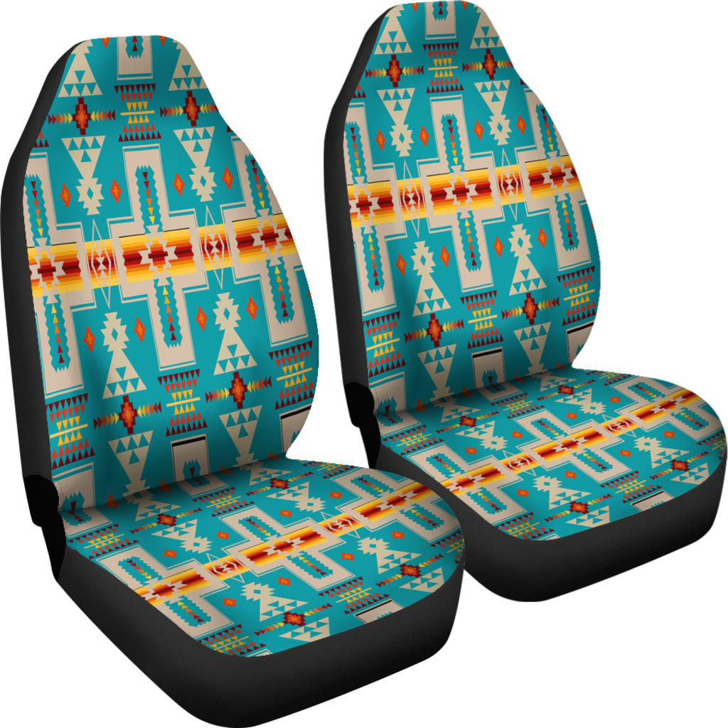 Turquoise Tribe Design Native American Car Seat Covers LT10 - Wonder Print Shop