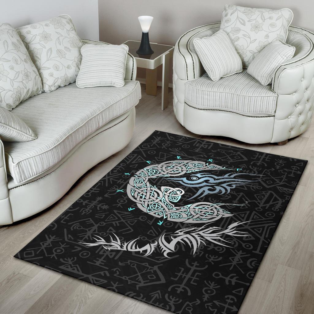 Viking Fenrir Wolf Area Rug RLT12 - Wonder Print Shop