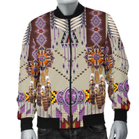 Purple Pattern Breastplate Men's Bomber Jacket LT10 - Wonder Print Shop