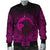 Viking Men's Bomber Jacket, Ethnic Odin Raven Pink RLT12 - Wonder Print Shop