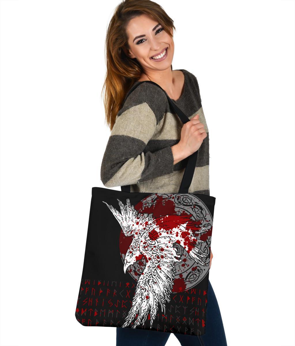 viking-tote-bag-mystical-raven-tattoo-blood