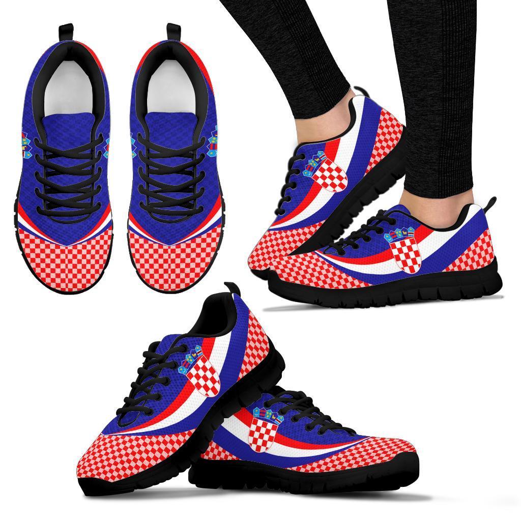 Croatia Sneakers - Croatia Coat Of Arms and  Flag Color - Wonder Print Shop
