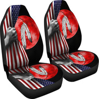 Flag Blood Feather Car Seat Covers LT10 - Wonder Print Shop