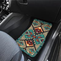 Tribe Blue Pattern Native American Front Car Mats (Set Of 2) LT10 - Wonder Print Shop