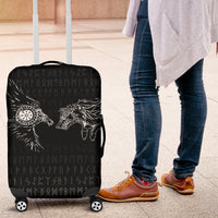 Viking Luggage Covers - Raven and Wolf Special Tattoo RLT12 - Wonder Print Shop