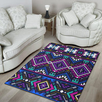 Purple Tribe Pattern Area Rug LT10 - Wonder Print Shop