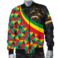 Ethiopia Men's Bomber Jacket - Ethiopia Rasta Lion - Wonder Print Shop