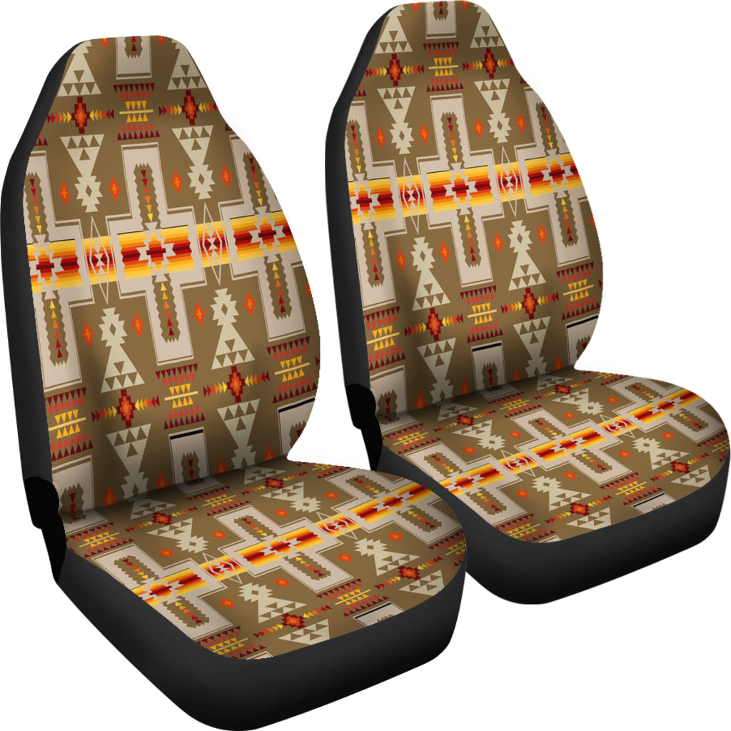 Light Brown Tribe Design Native American Car Seat Covers LT10 - Wonder Print Shop