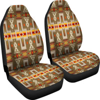 Light Brown Tribe Design Native American Car Seat Covers LT10 - Wonder Print Shop