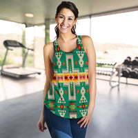 Light Green Tribe Design Native American Women Racerback Tank LT10 - Wonder Print Shop