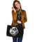 Viking Large Leather Tote Bag, Skoll and Hati Rune Tattoo RLT12 - Wonder Print Shop