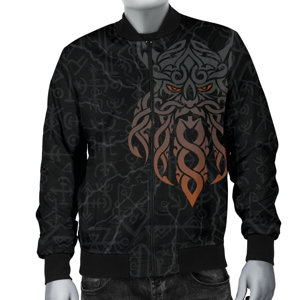 Viking Men's Bomber Jacket, Odin God Furthark Tattoo Special RLT12 - Wonder Print Shop