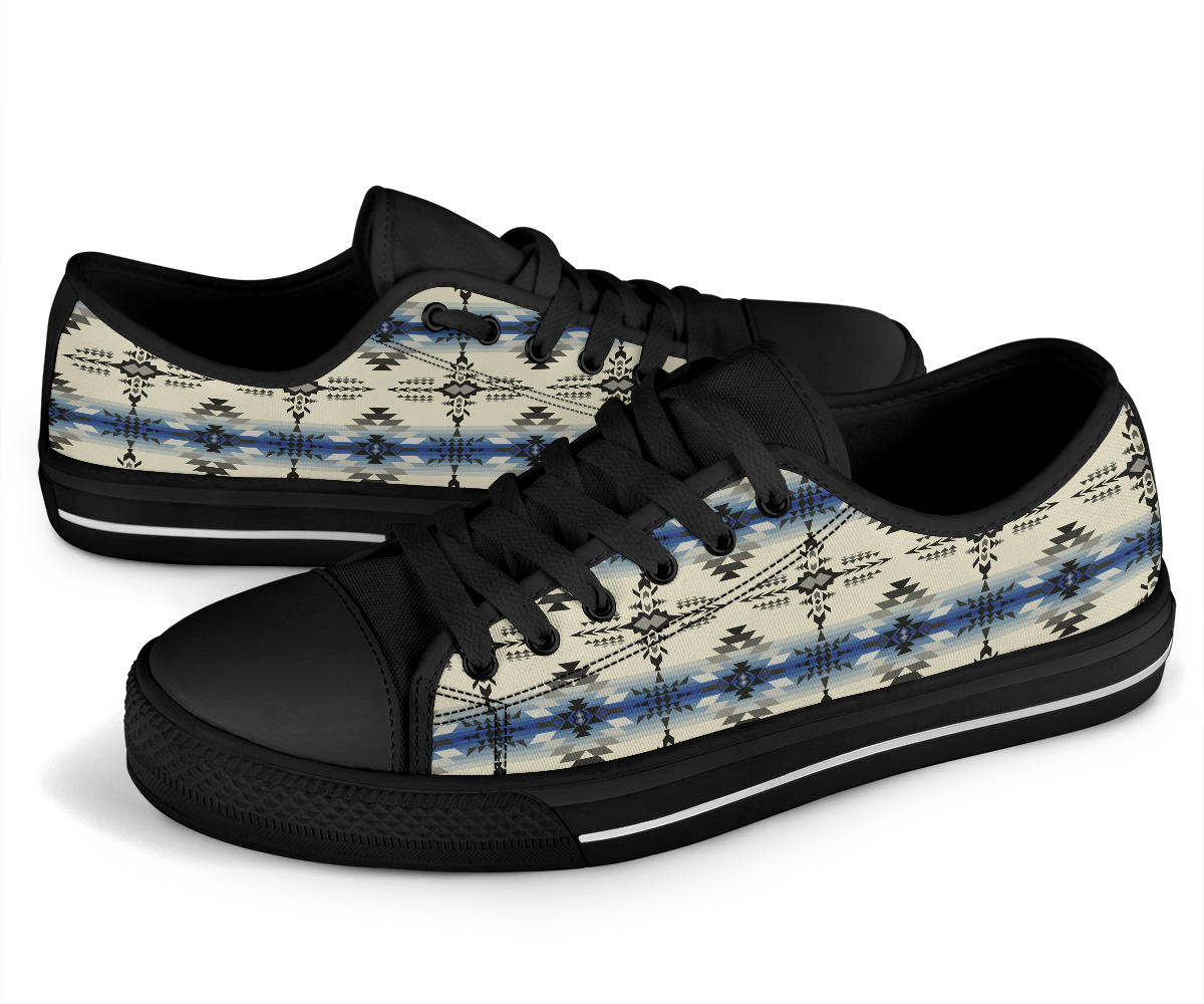 seamless-geometric-pattern-low-top-canvas-shoes