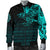 Viking Men's Bomber Jacket - The Raven Of Odin Rune Cyan RLT12 - Wonder Print Shop