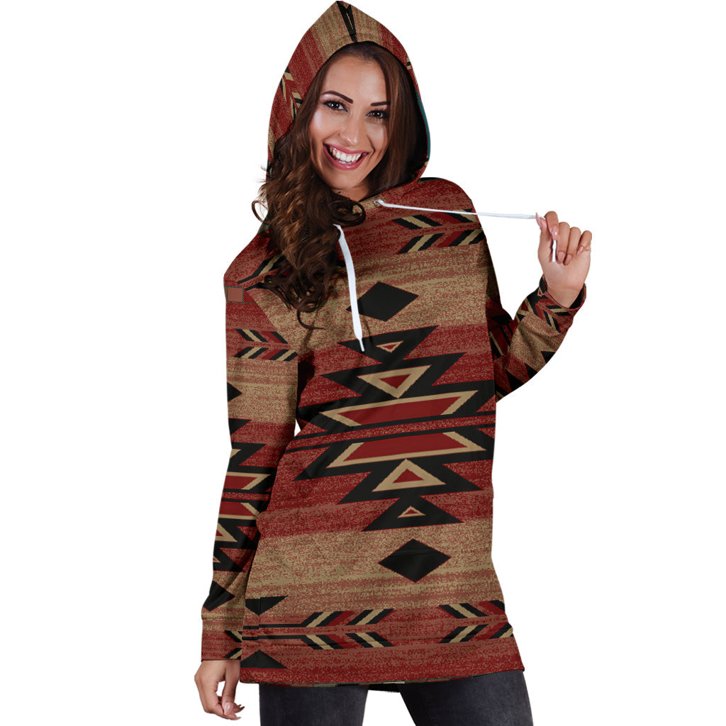 Red Arrow Hoodie Dress LT10 - Wonder Print Shop