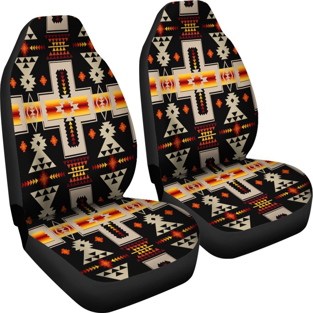 Black Tribe Design Native American Car Seat Covers LT10 - Wonder Print Shop