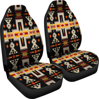 Black Tribe Design Native American Car Seat Covers LT10 - Wonder Print Shop