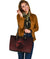 Viking Large Leather Tote Bag, Ethnic Odin Raven Red RLT12 - Wonder Print Shop